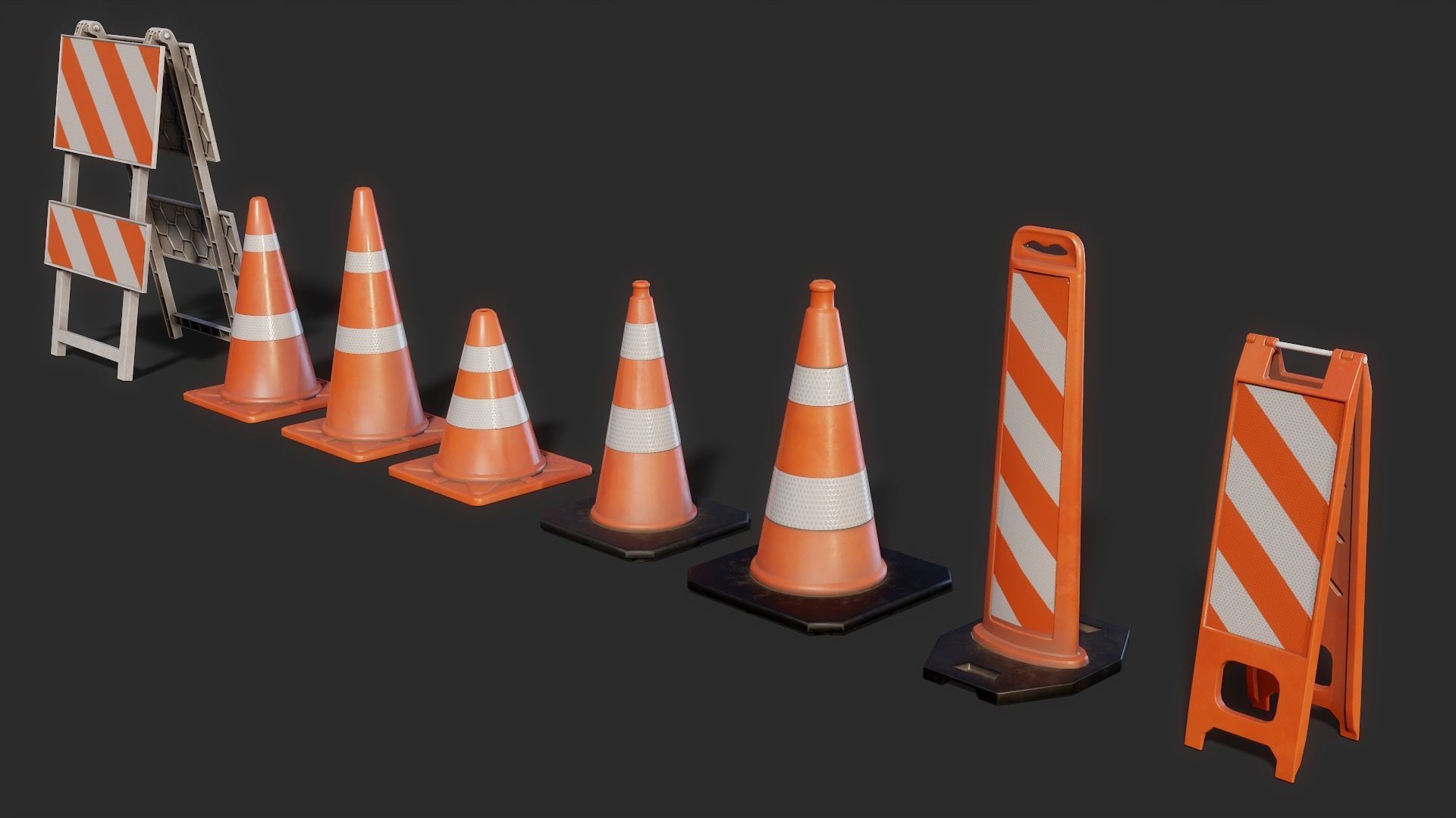 3D Traffics Assets Pack 3D Model Collection_18