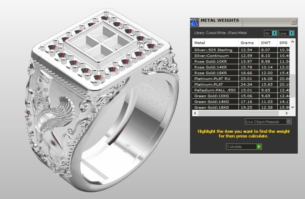 Lamassu winged lion  ring 3D print model_23
