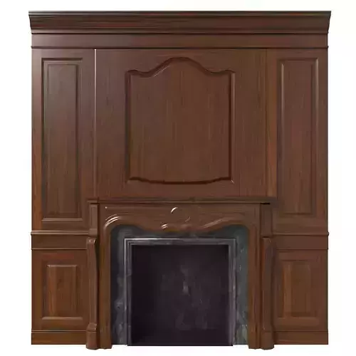 Classic fireplace 07 3D model