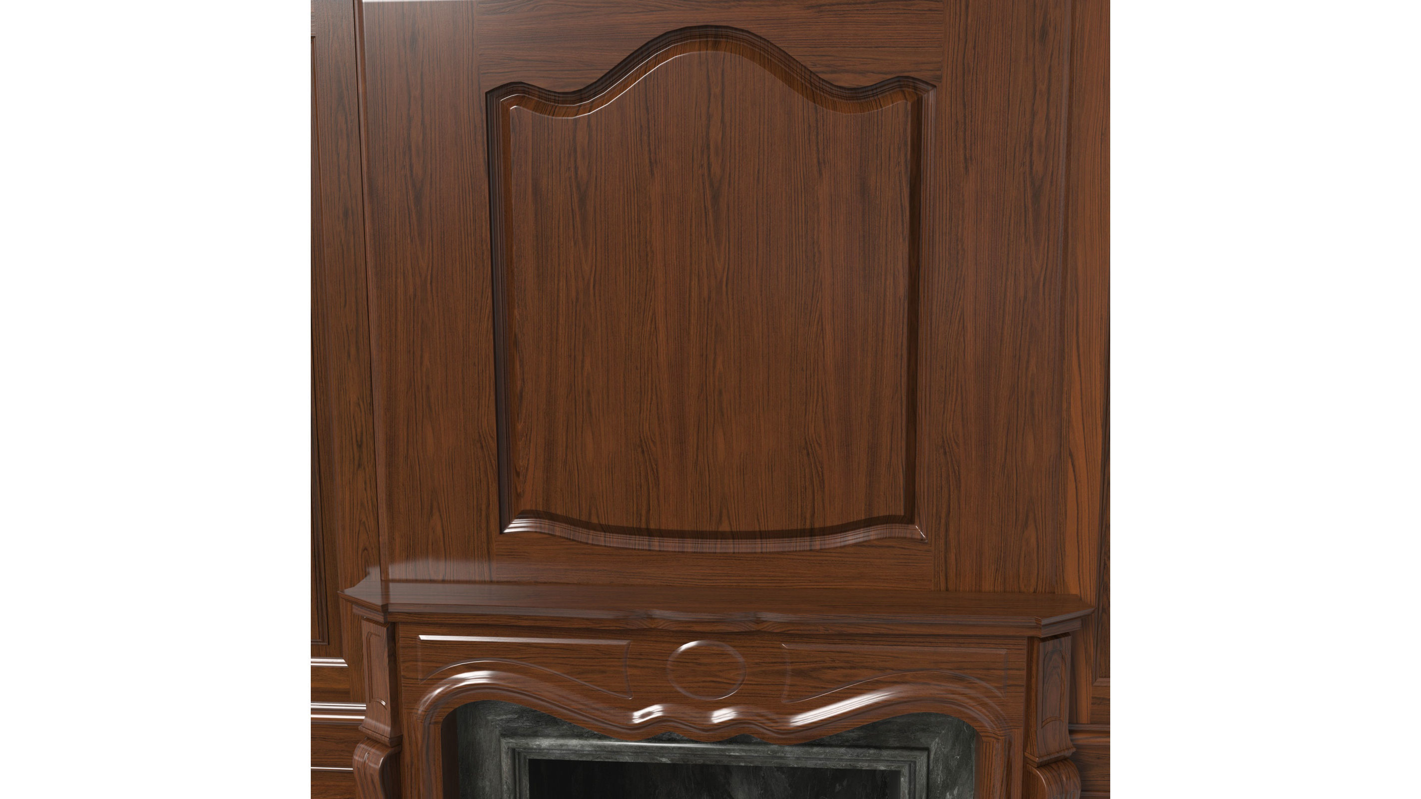 Classic fireplace 07 3D model_2