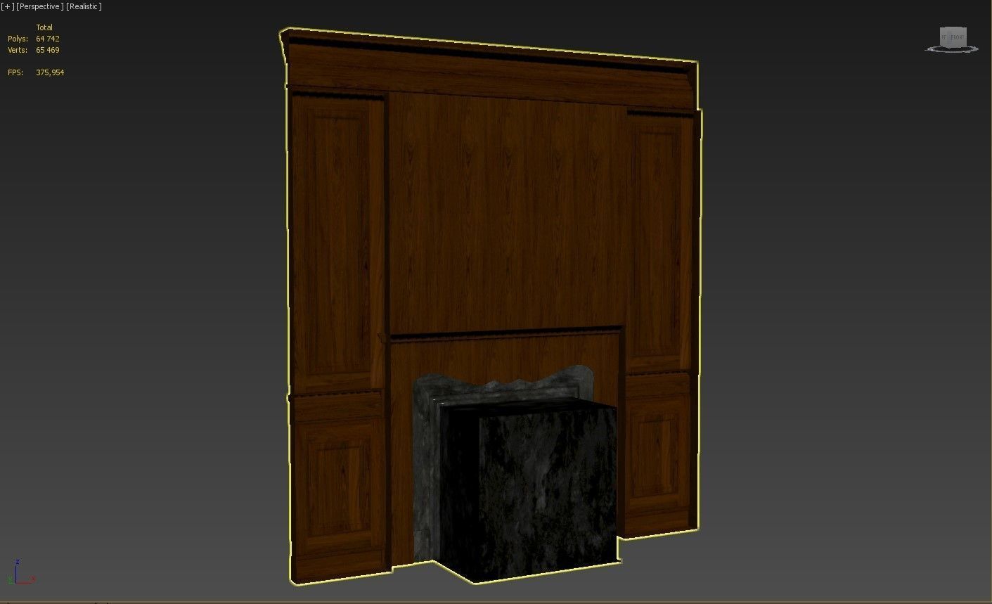 Classic fireplace 07 3D model_20