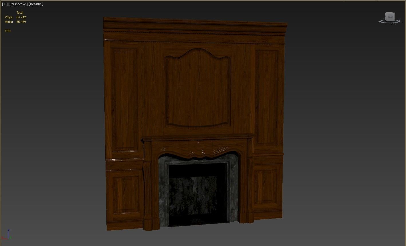 Classic fireplace 07 3D model_19