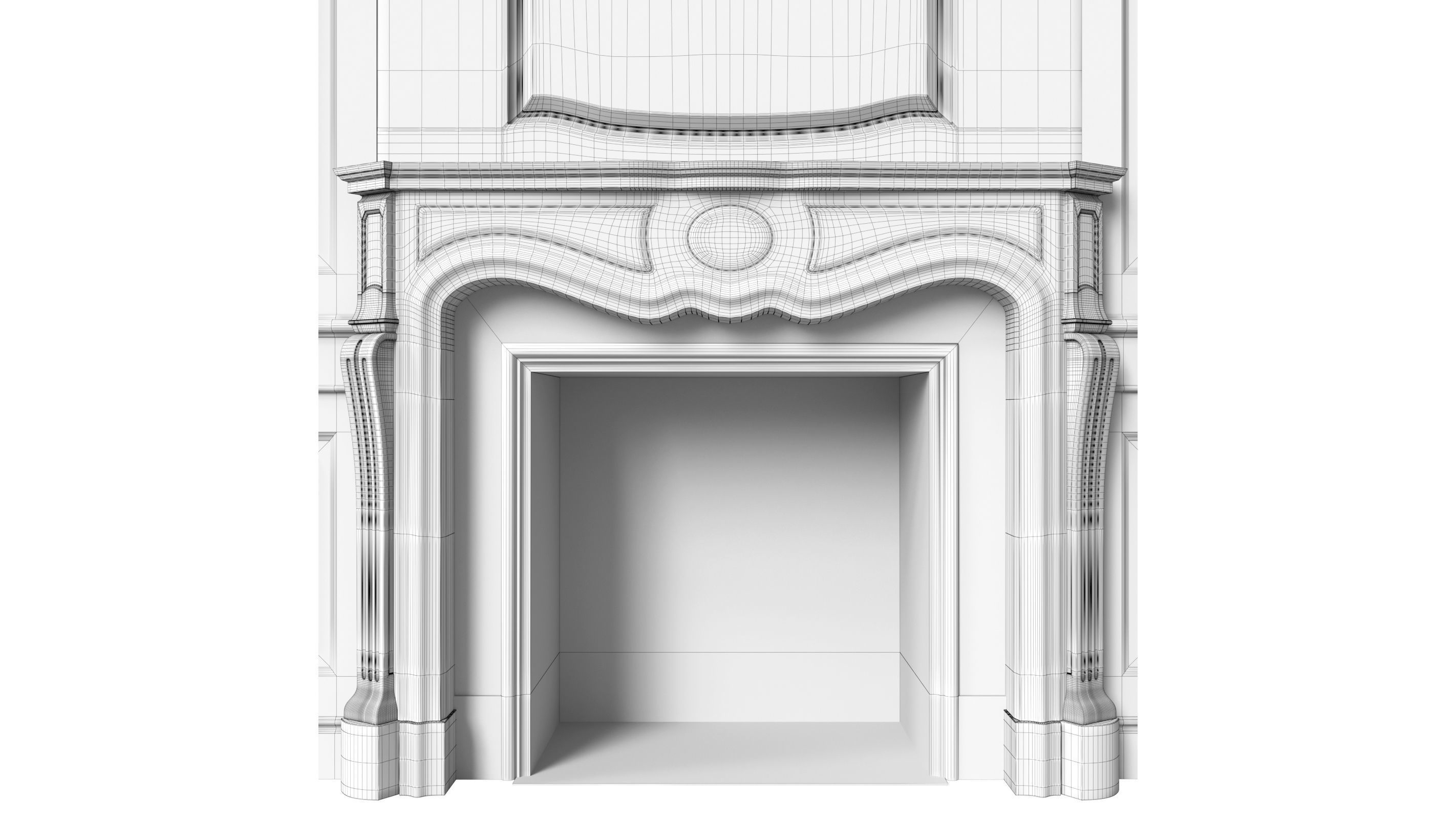 Classic fireplace 07 3D model_11