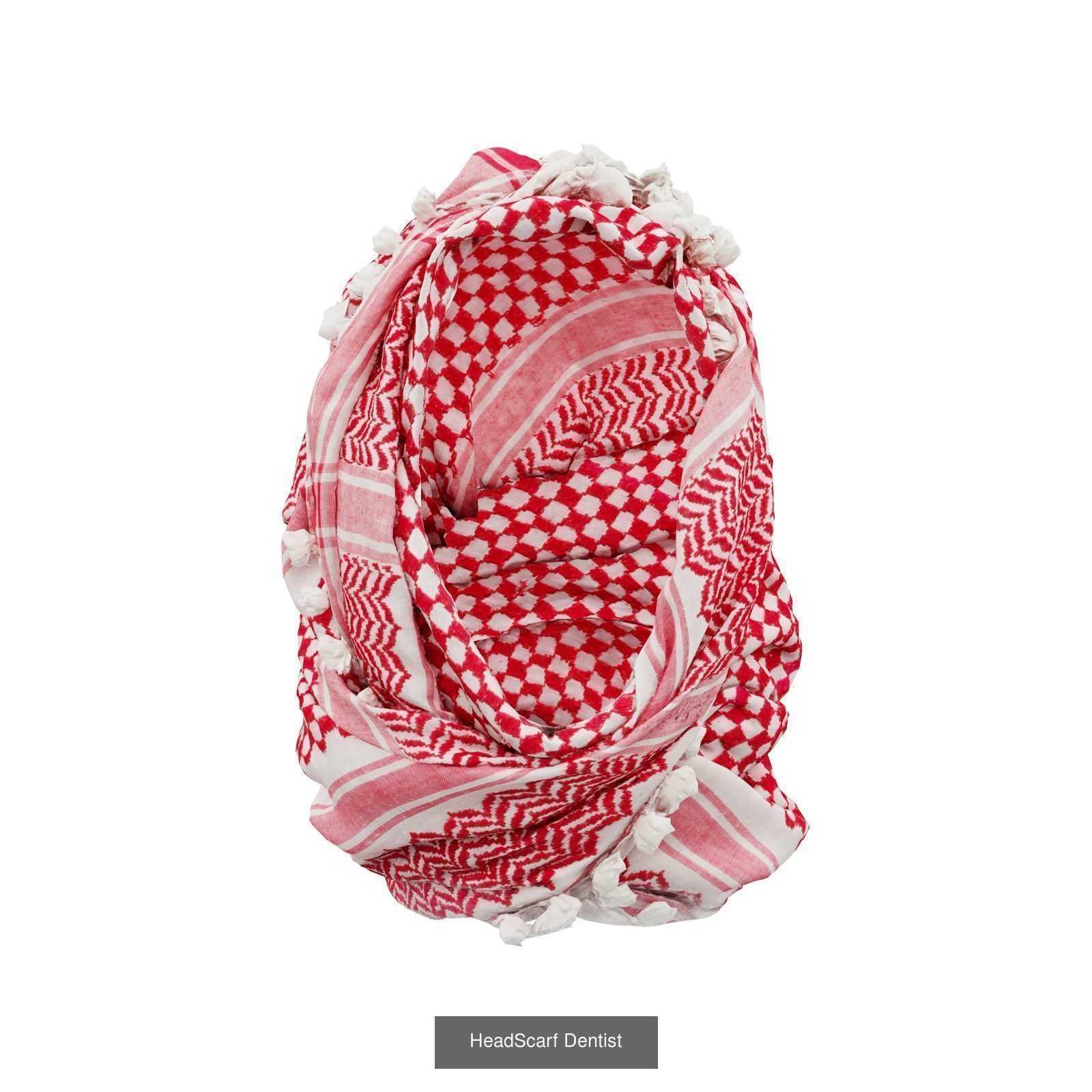 9 Palestine Headscarfs checkered scarf 3D Model Collection_9