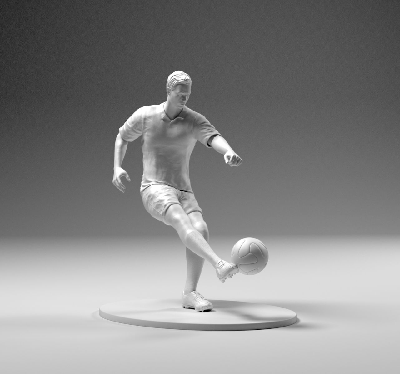 Footballer 02 Footstrike 08 Stl 3D print model_1