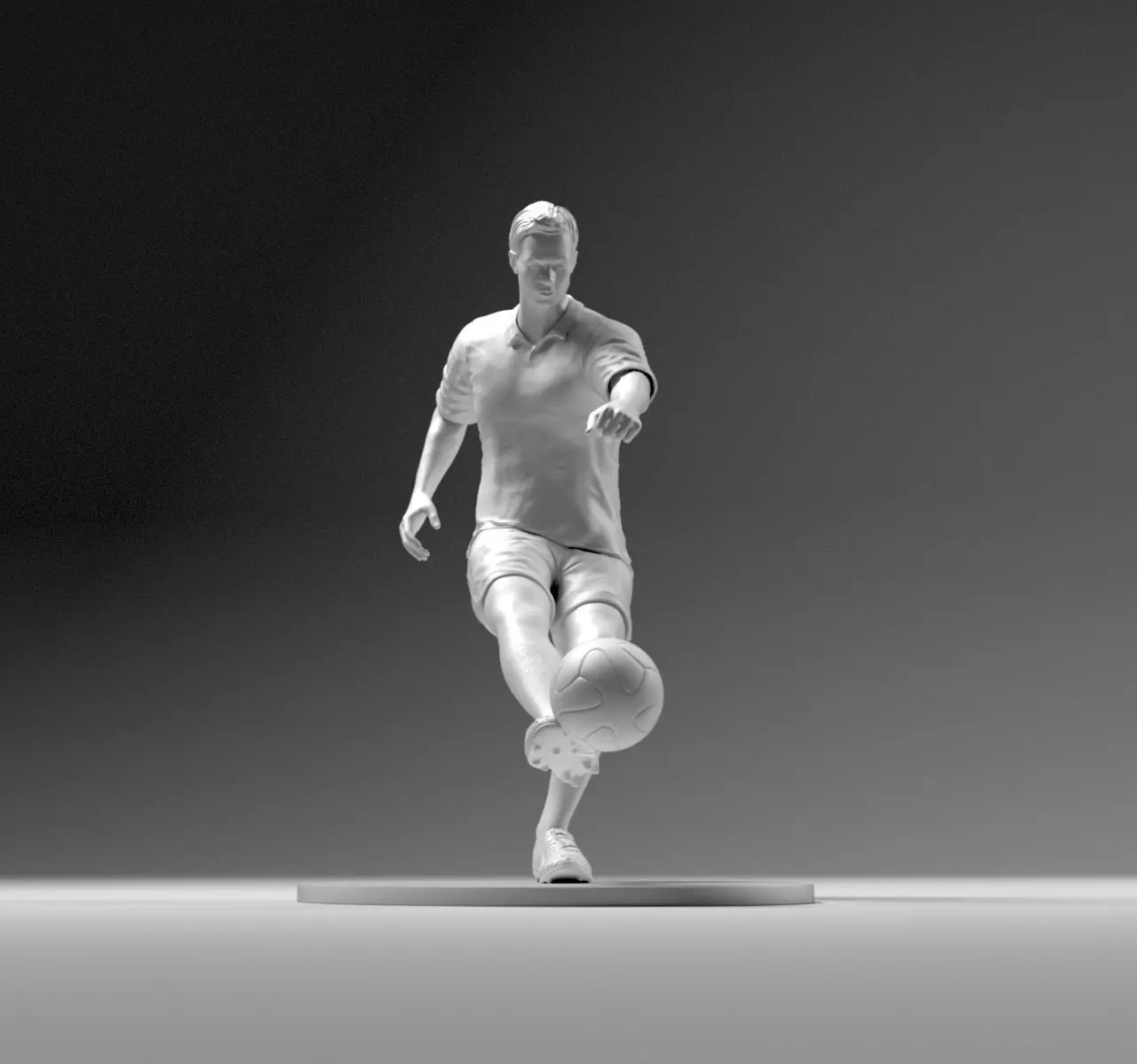 Footballer 02 Footstrike 08 Stl 3D print model_0
