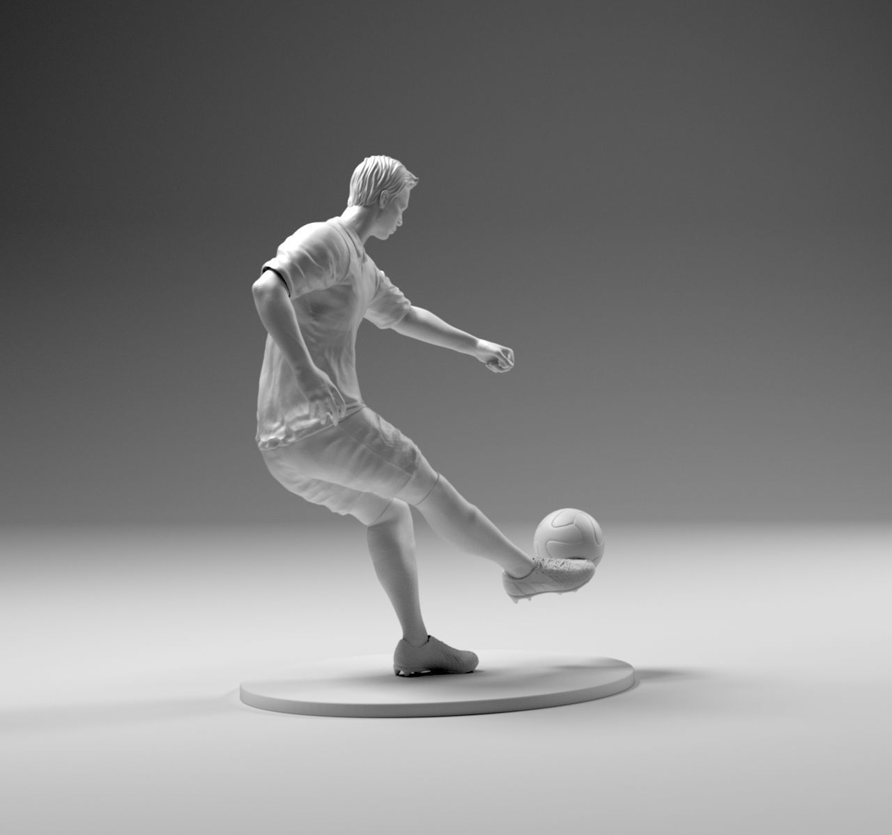 Footballer 02 Footstrike 08 Stl 3D print model_6