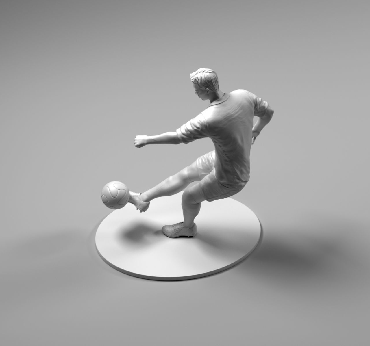 Footballer 02 Footstrike 08 Stl 3D print model_8