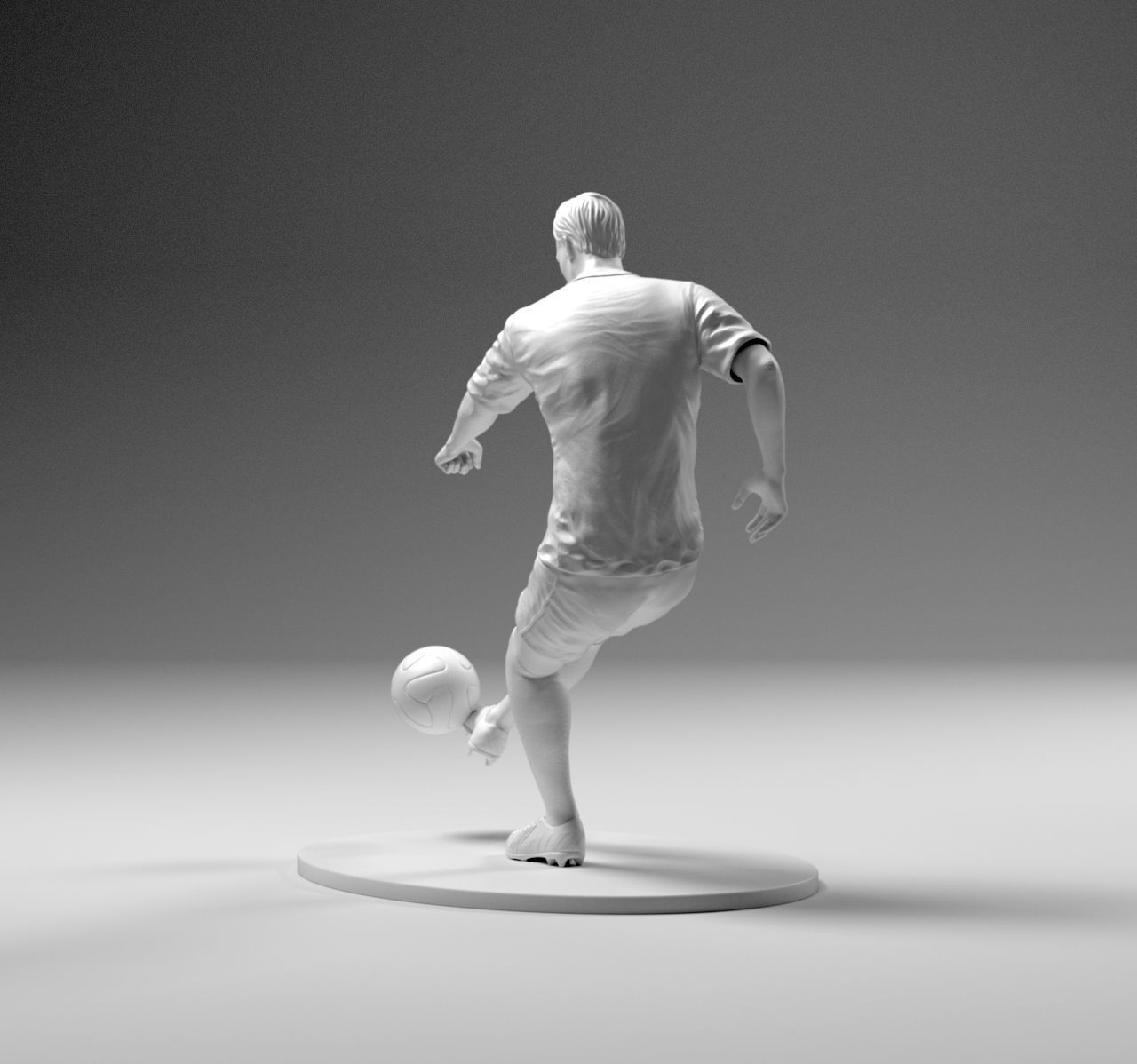 Footballer 02 Footstrike 08 Stl 3D print model_5