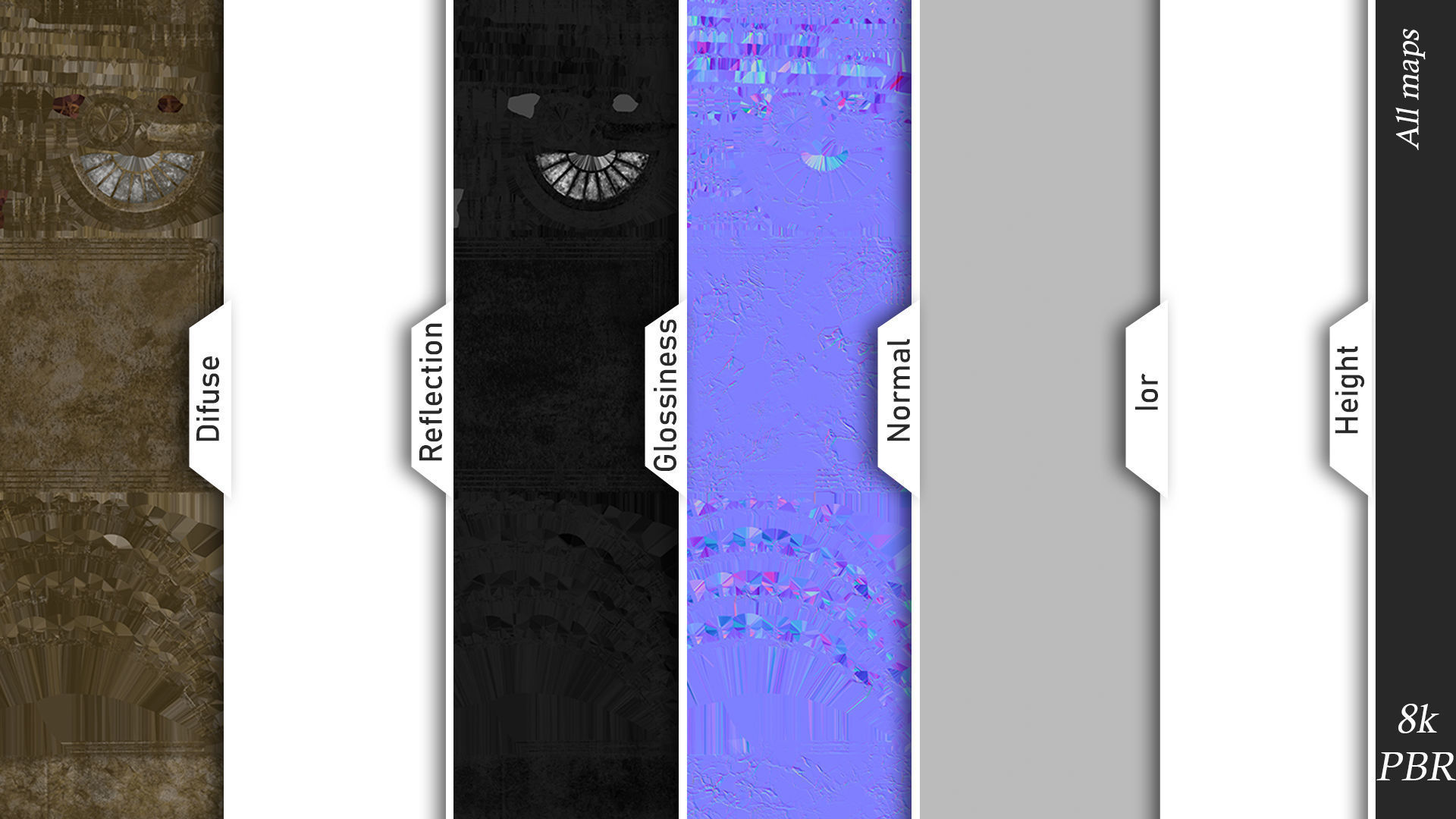 Old Roman Buildings with components Low-poly 3D model_21