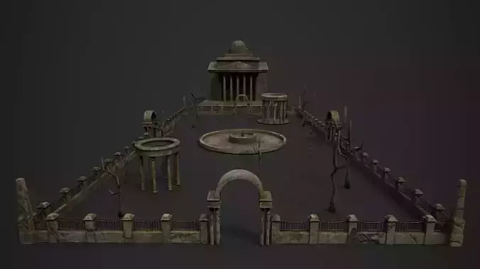 Old Roman Buildings with components