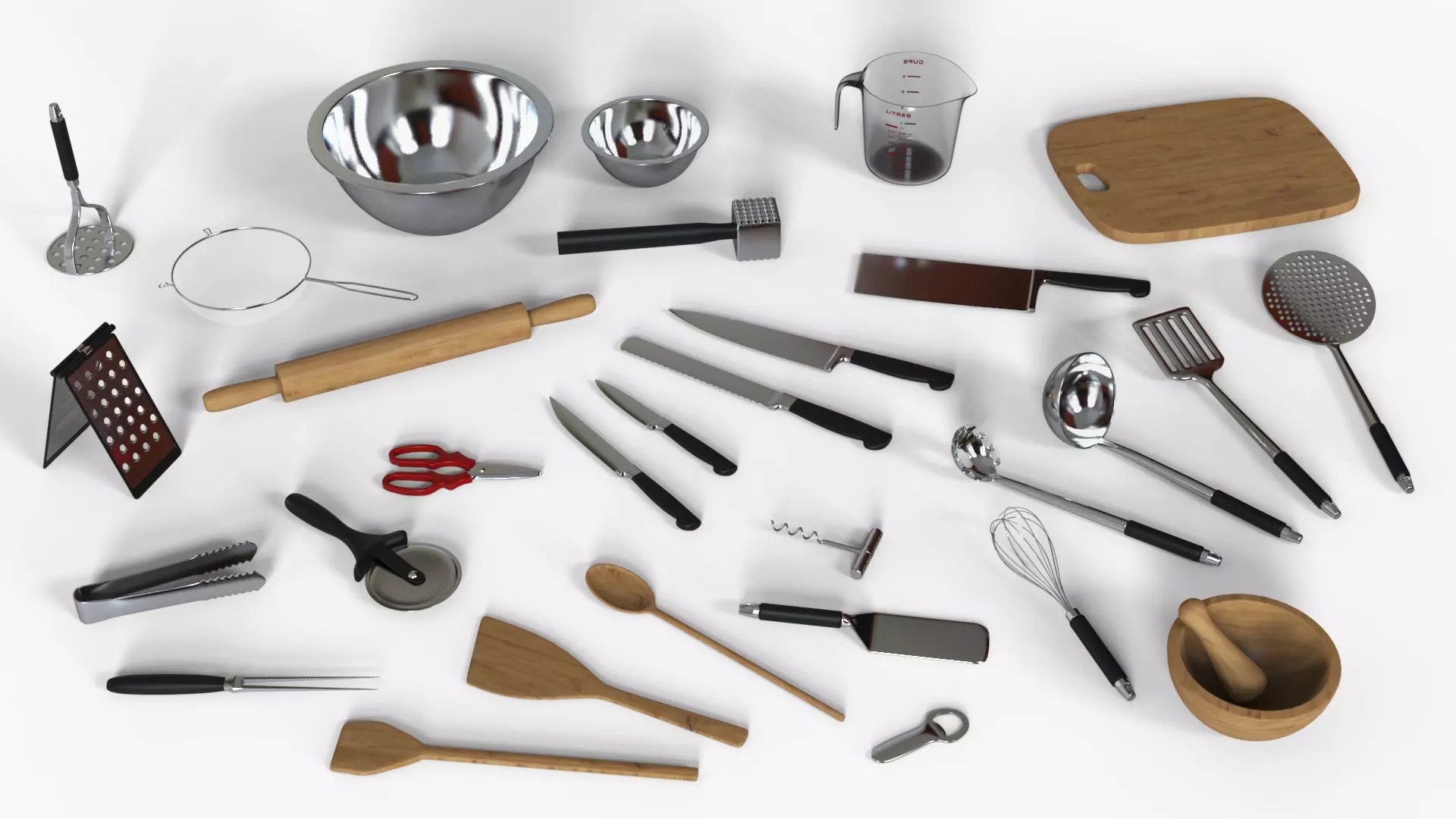 Kitchen Utensils Set 3D model_0