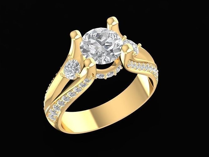 Elegant Diamond Engagement Ring for Women 1696