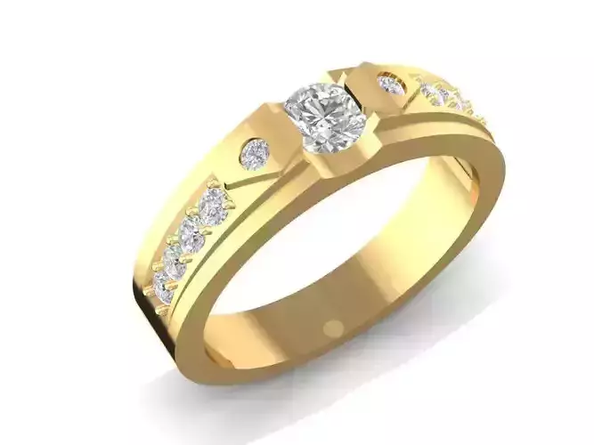 Classic Diamond Wedding Band Ring for Men and Women 1698