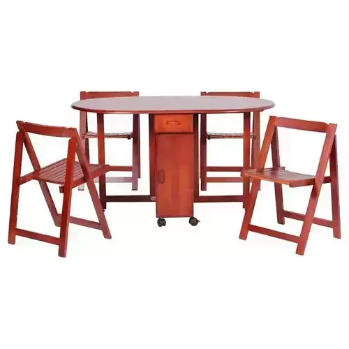 Cardenas Butterfly Leaf Rubberwood Dining Set - 3 Colour