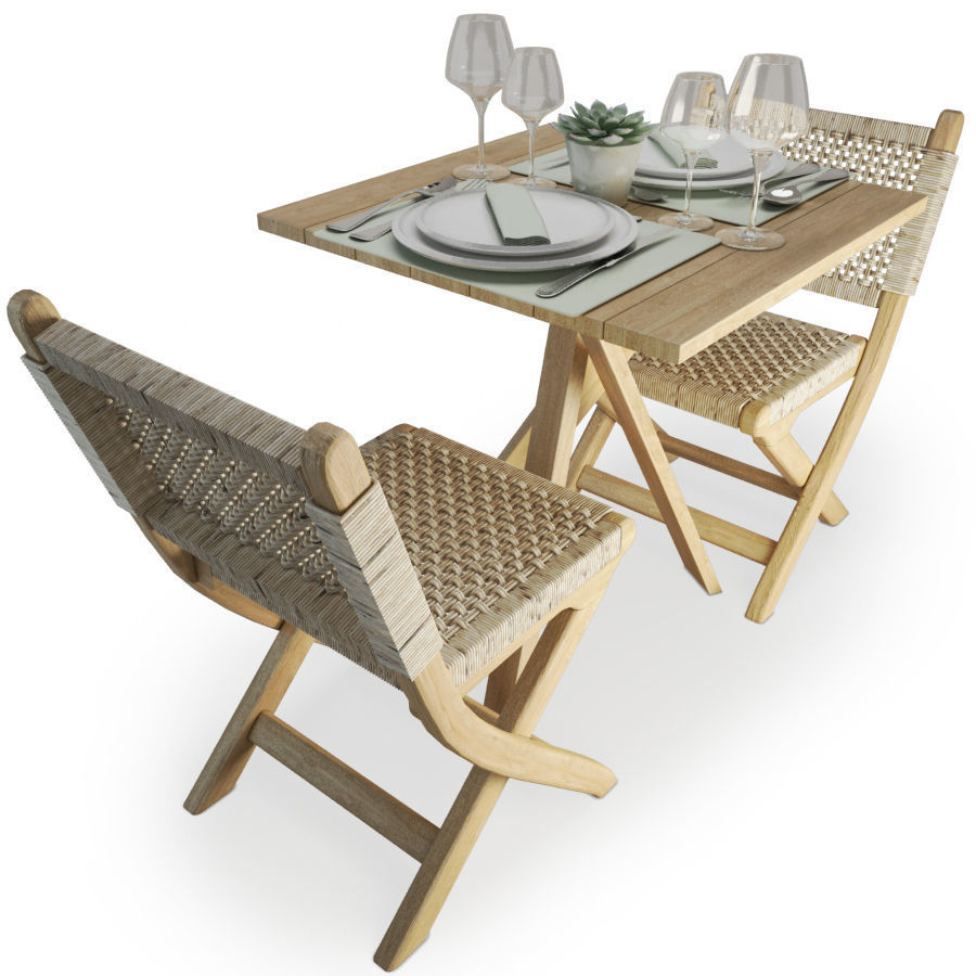 Restaurant Furniture Set 03 3D model_9