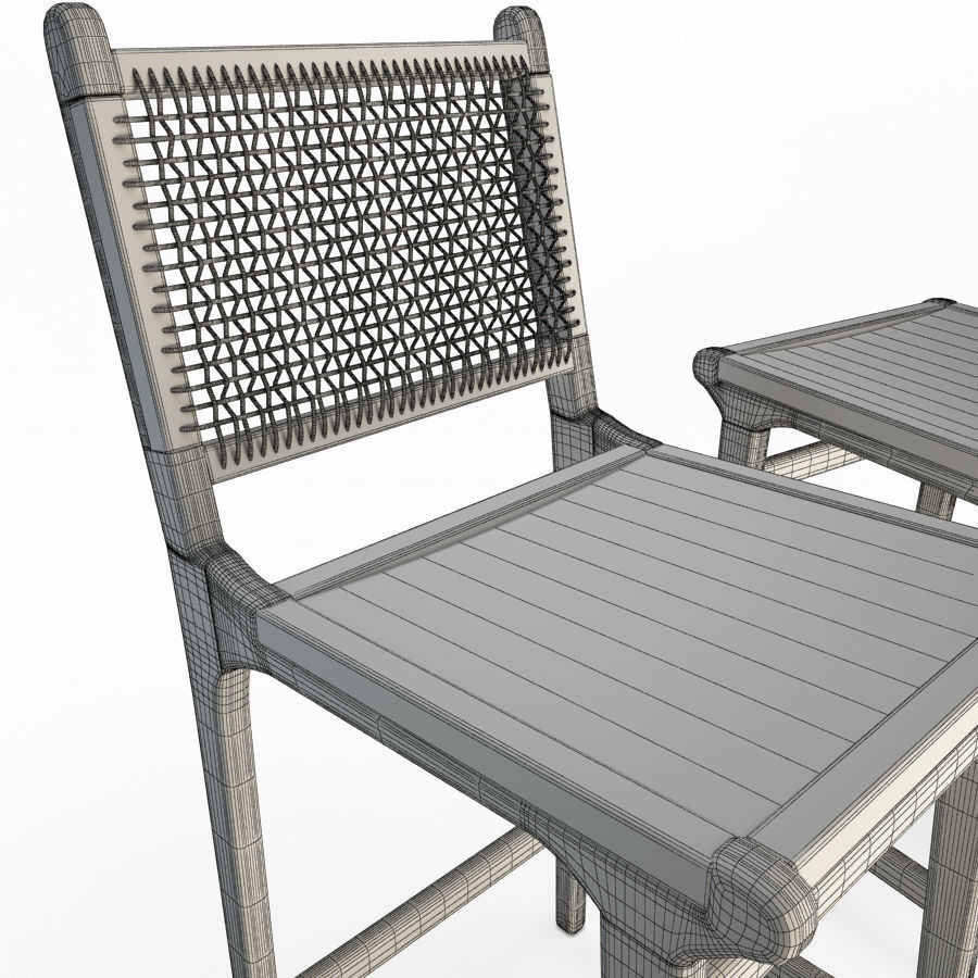 Restaurant Furniture Set 03 3D model_22