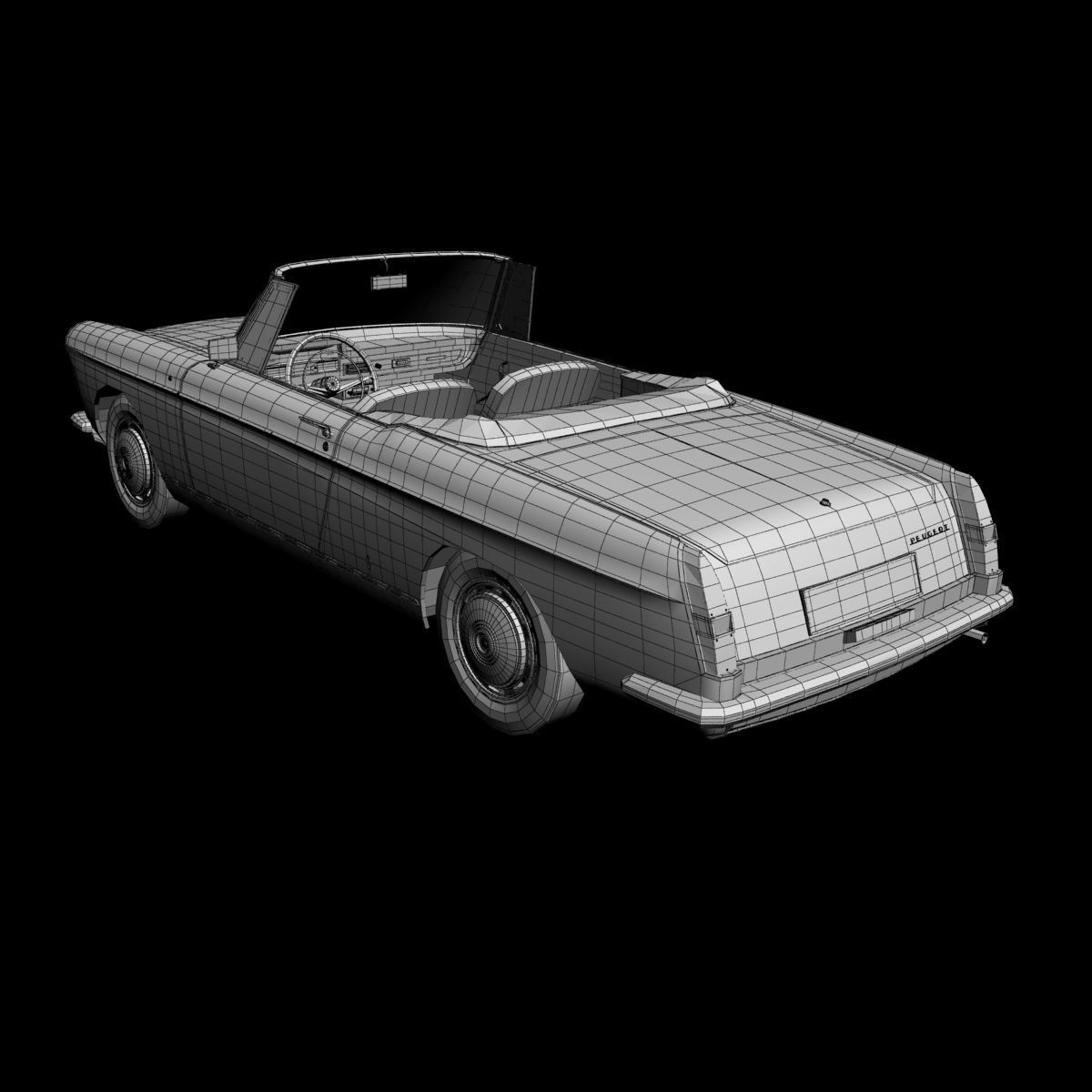 Peugeot 404 Cabriolet 3D model_15
