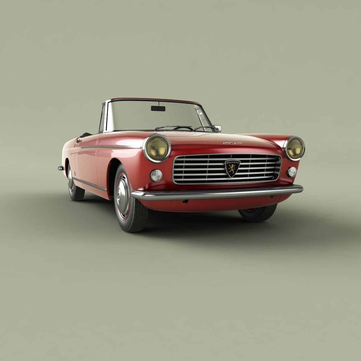 Peugeot 404 Cabriolet 3D model_9