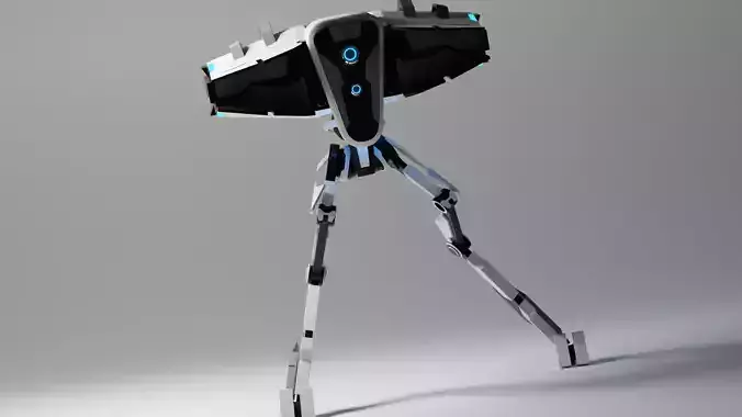 Jaeger futuristic robot on two legs Free 3D model