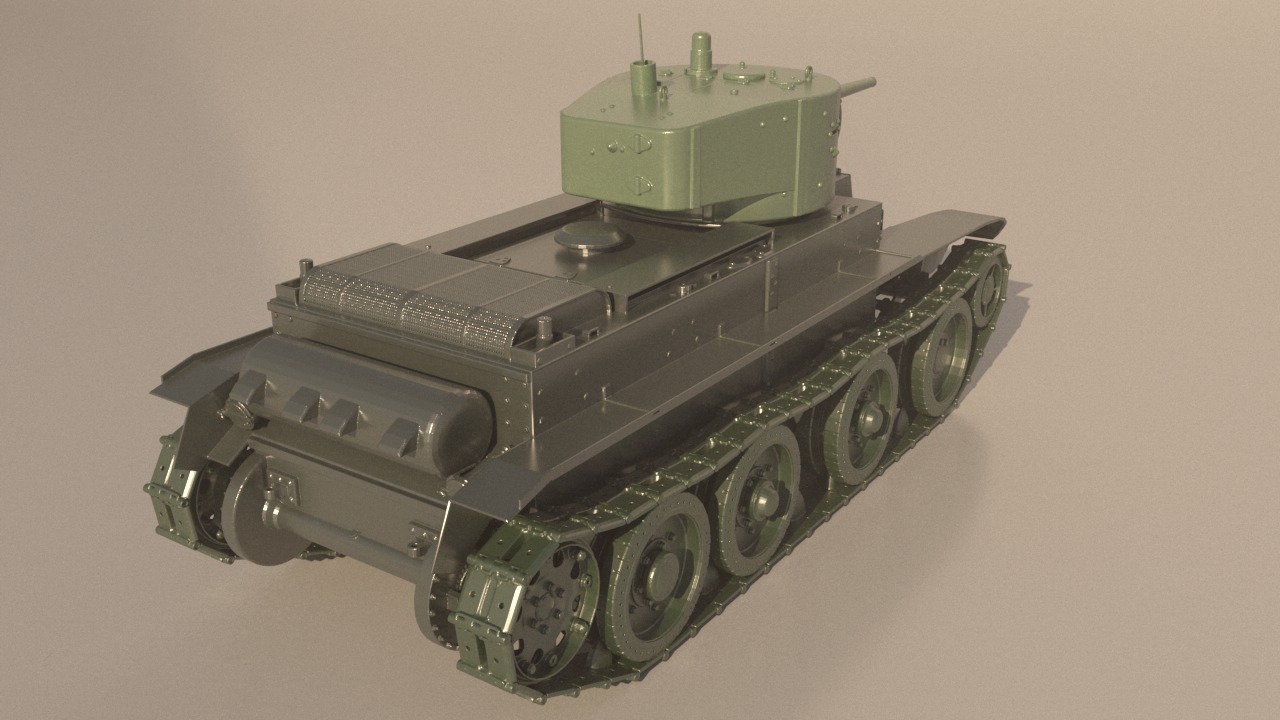 Tank BT-5 for 3D Print 3D print model_1