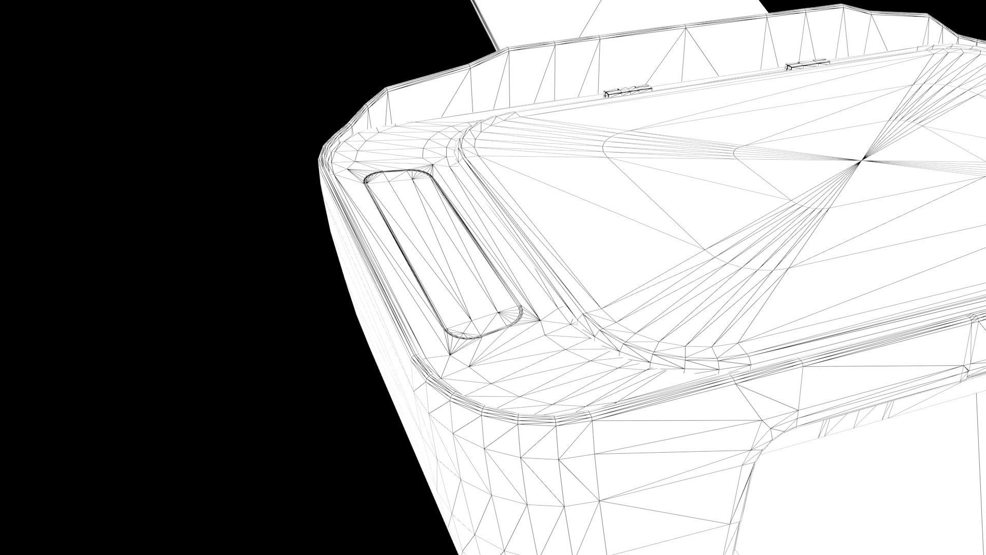 Printer lowpoly model Low-poly 3D model_12