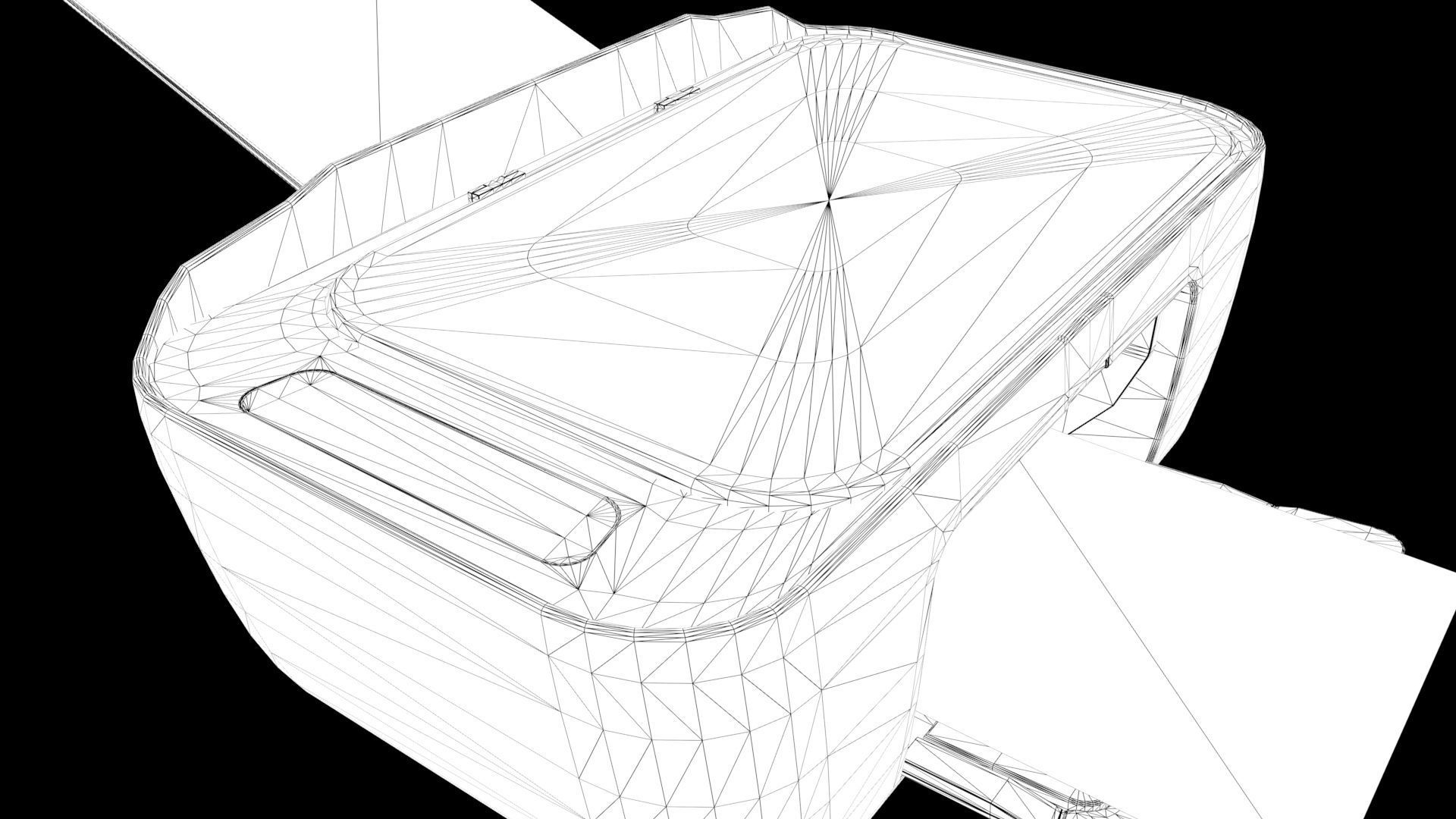 Printer lowpoly model Low-poly 3D model_14