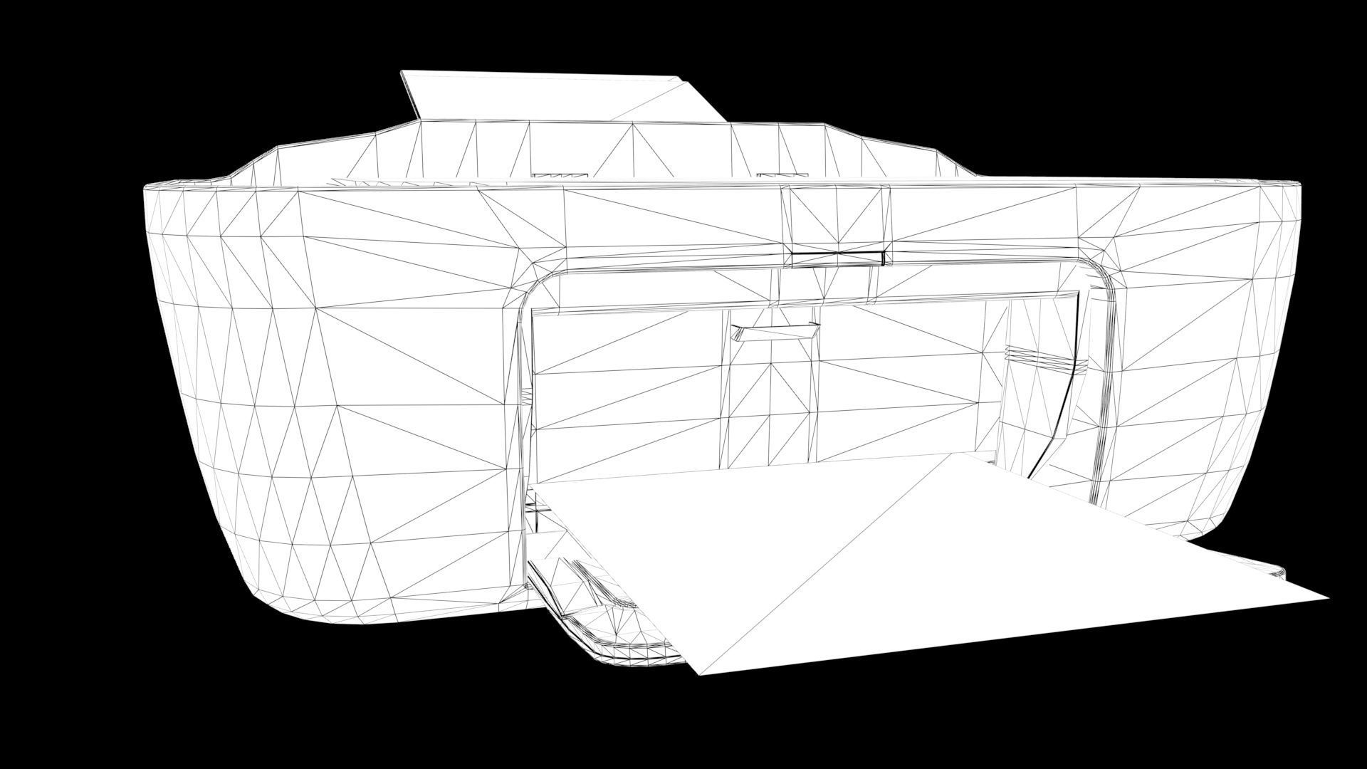 Printer lowpoly model Low-poly 3D model_13