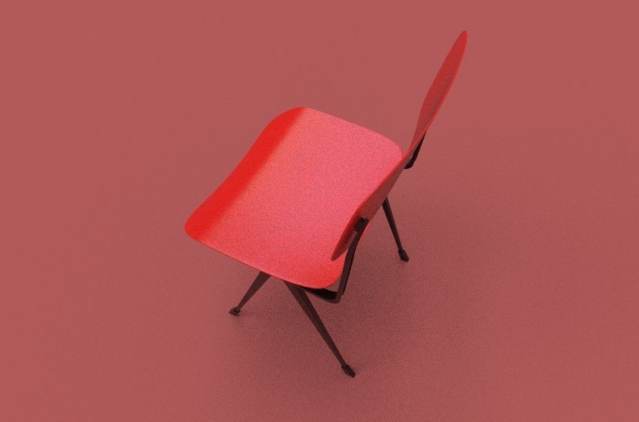 Modern Chair Low-poly 3D model_5