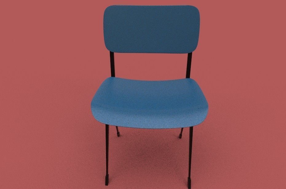 Modern Chair Low-poly 3D model_3