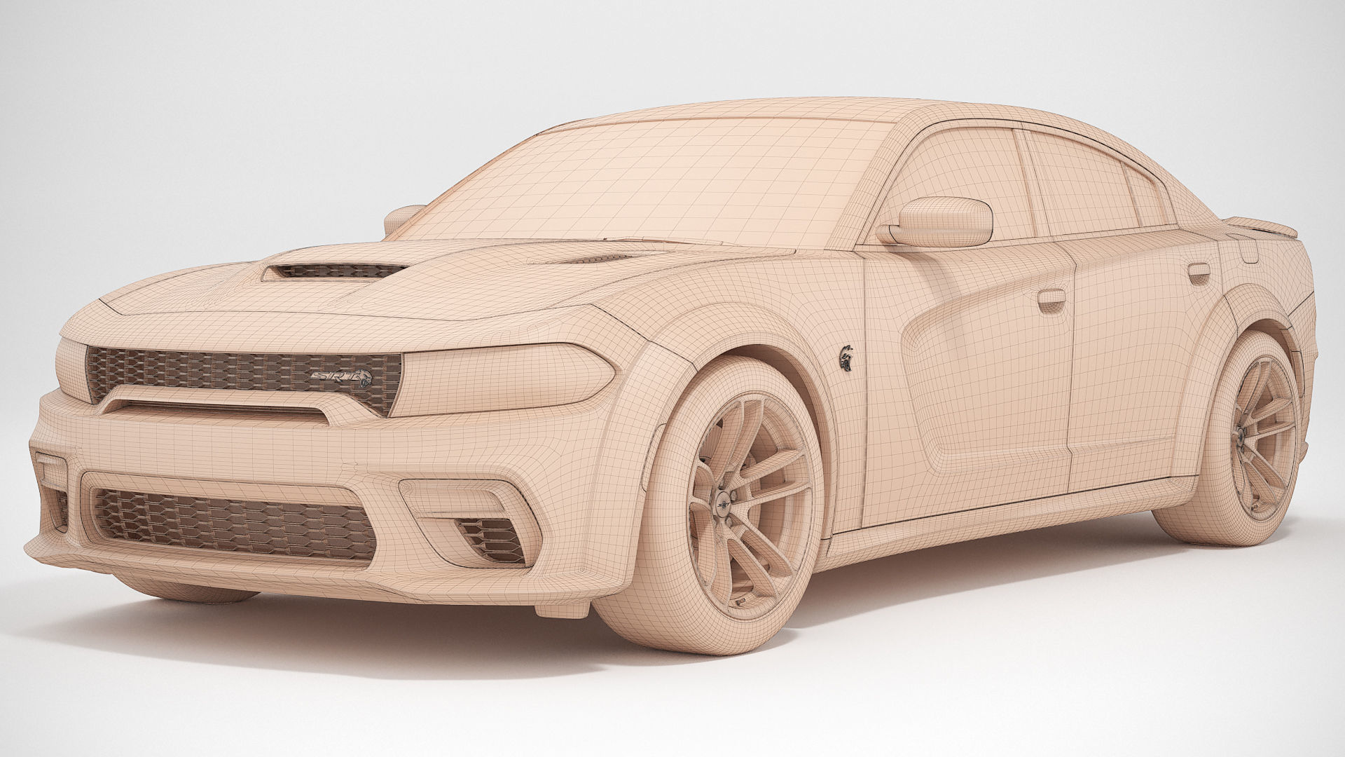 Dodge Charger Hellcat Widebody 2021 3D model_19