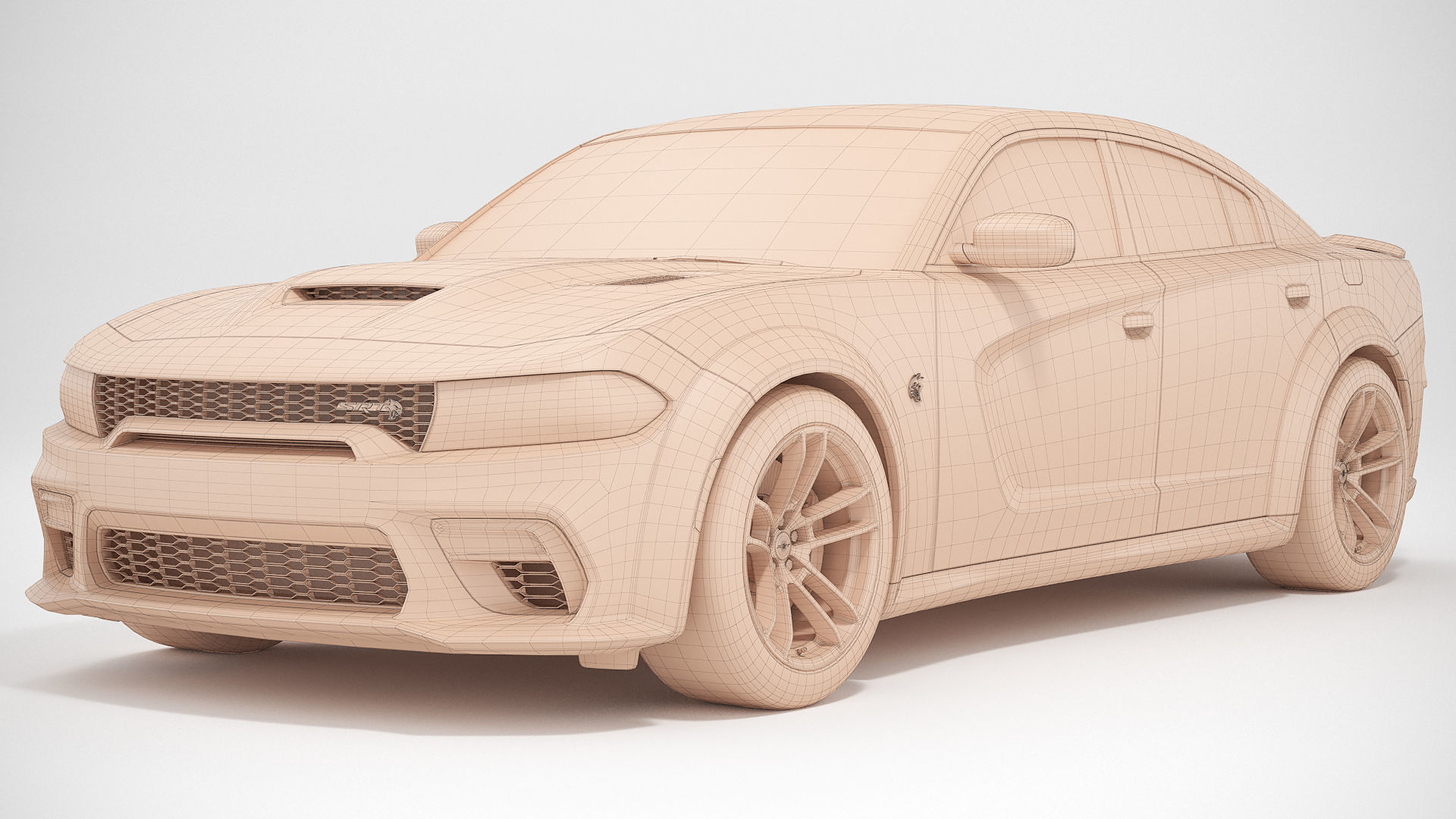 Dodge Charger Hellcat Widebody 2021 3D model_17