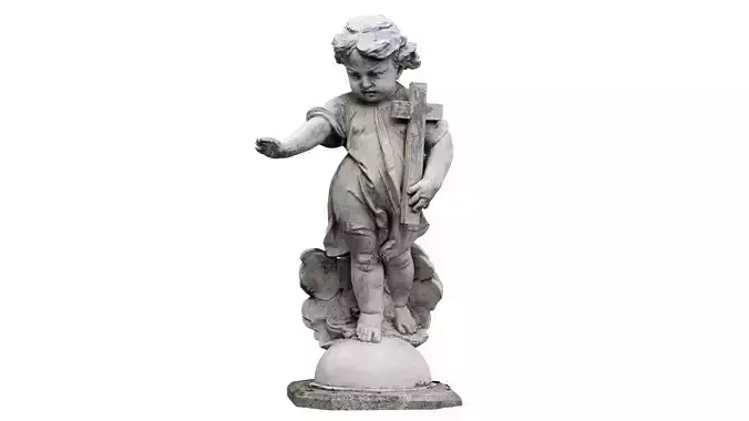 Cemetery Child Statue 