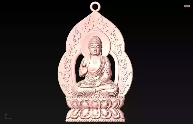 Amitabha Buddha pendant - Adida Buddha pendant - Buddha pendant