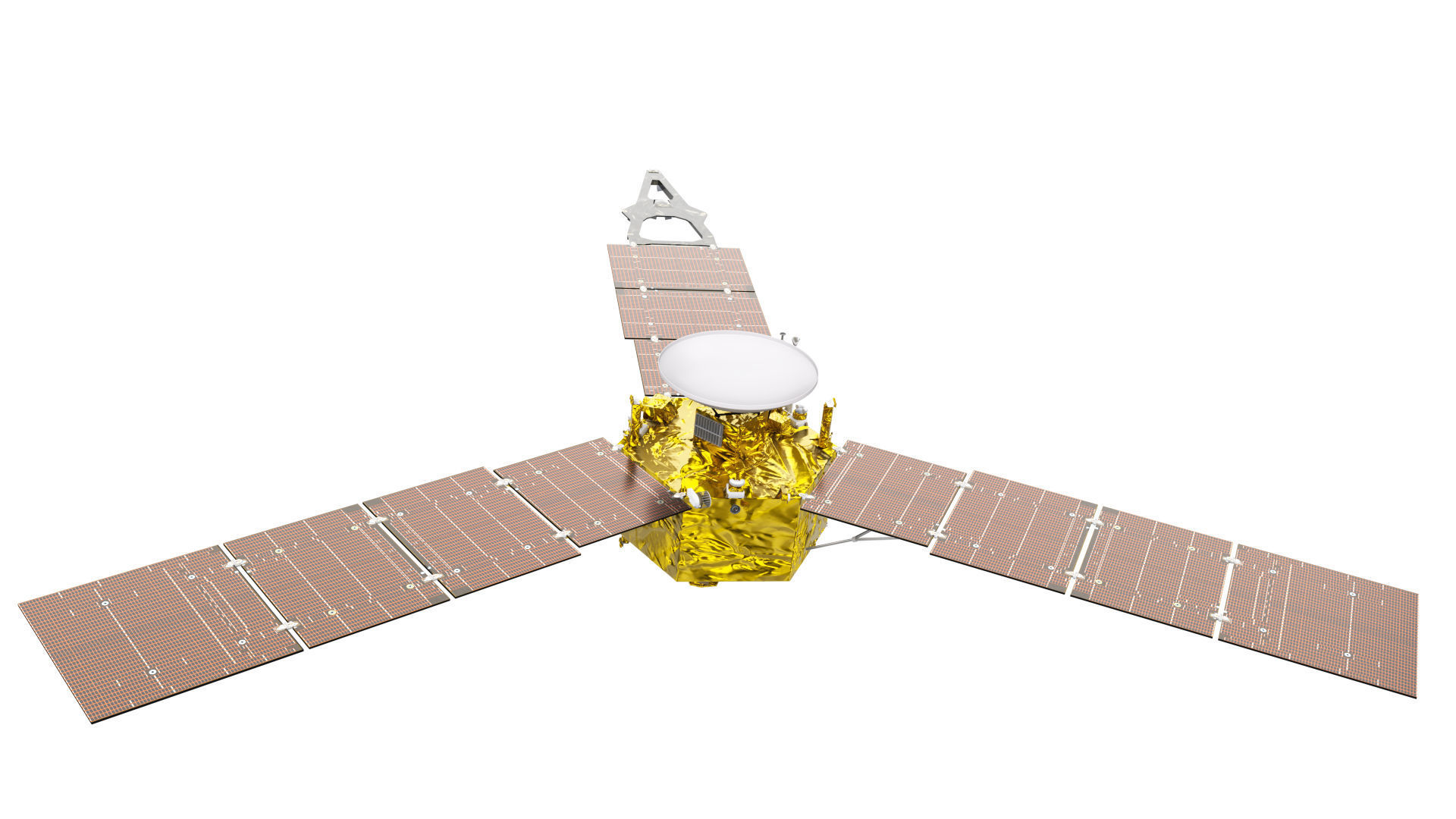 Juno spacecraft Low-poly 3D model_3