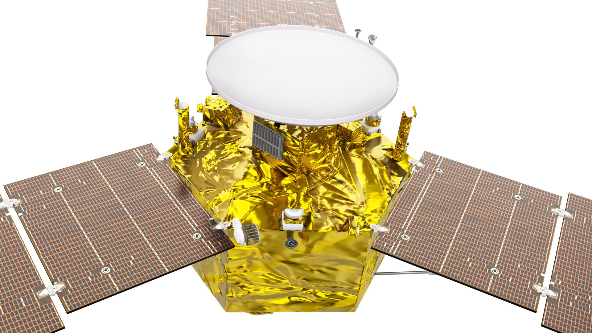 Juno spacecraft Low-poly 3D model_1