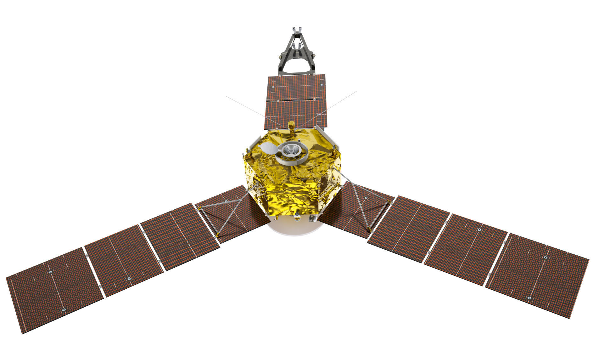 Juno spacecraft Low-poly 3D model_7