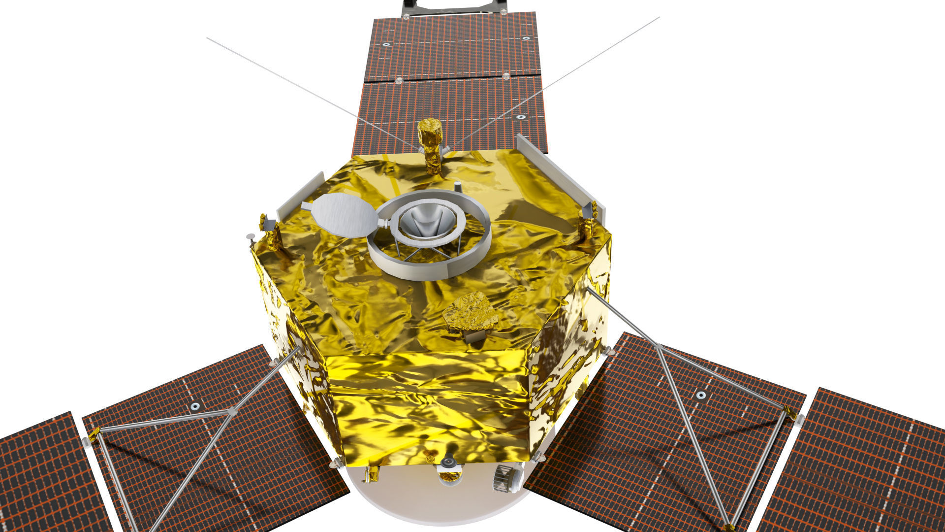 Juno spacecraft Low-poly 3D model_6