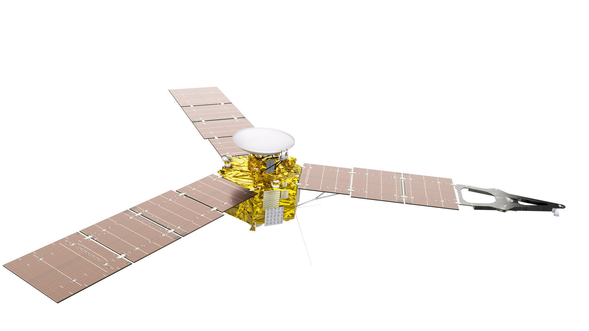 Juno spacecraft Low-poly 3D model_4