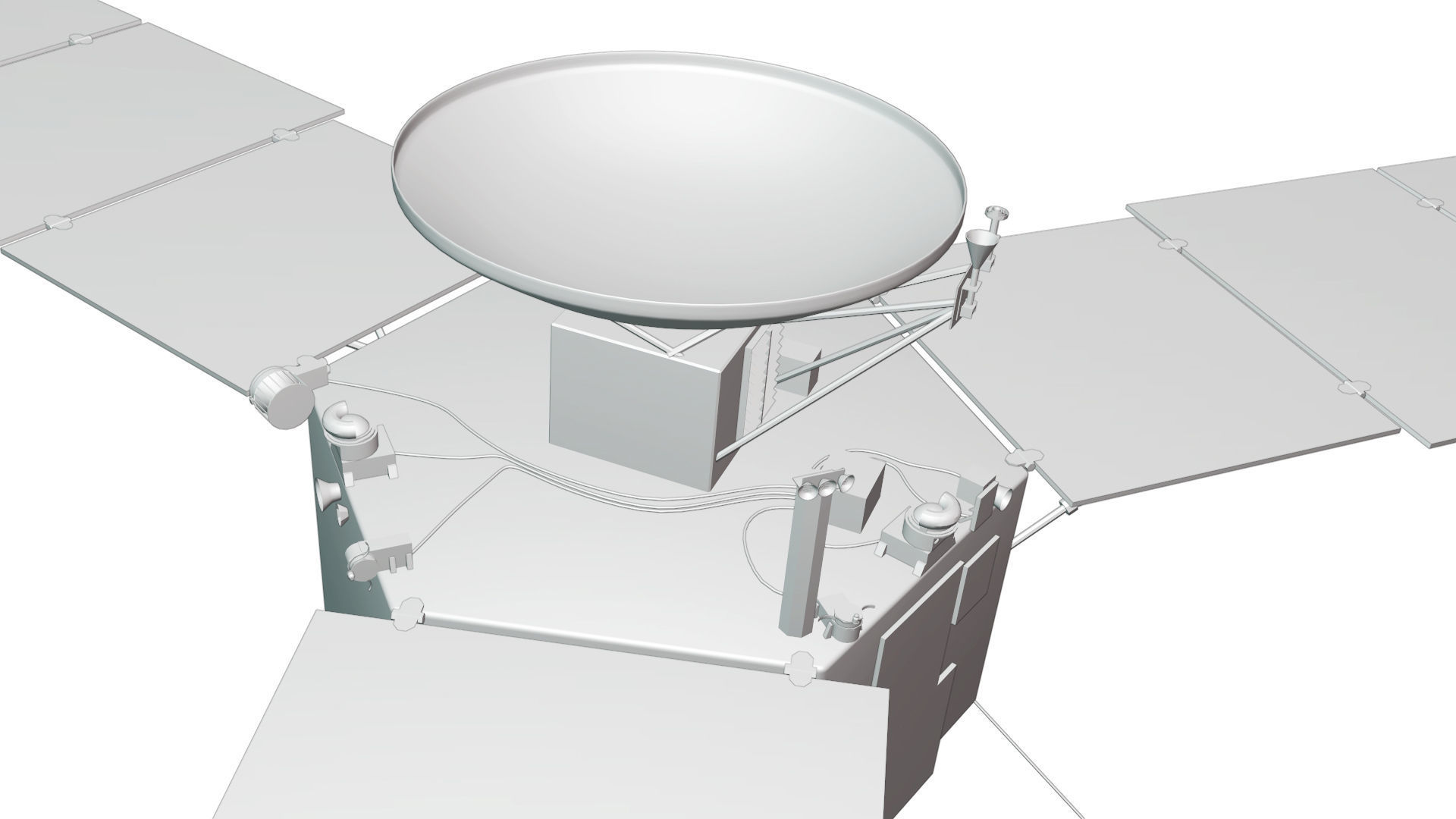 Juno spacecraft Low-poly 3D model_14