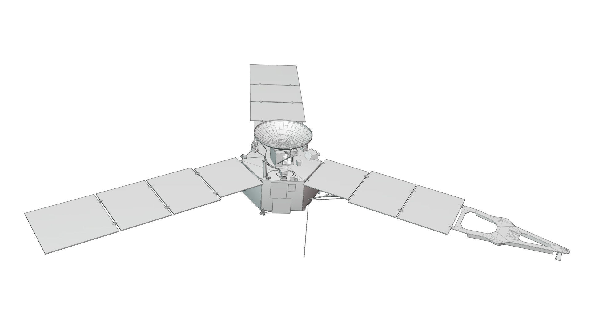 Juno spacecraft Low-poly 3D model_11