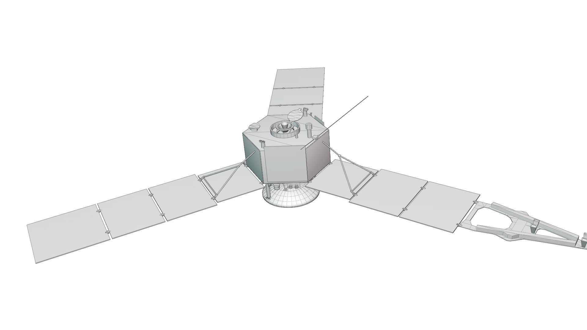 Juno spacecraft Low-poly 3D model_12