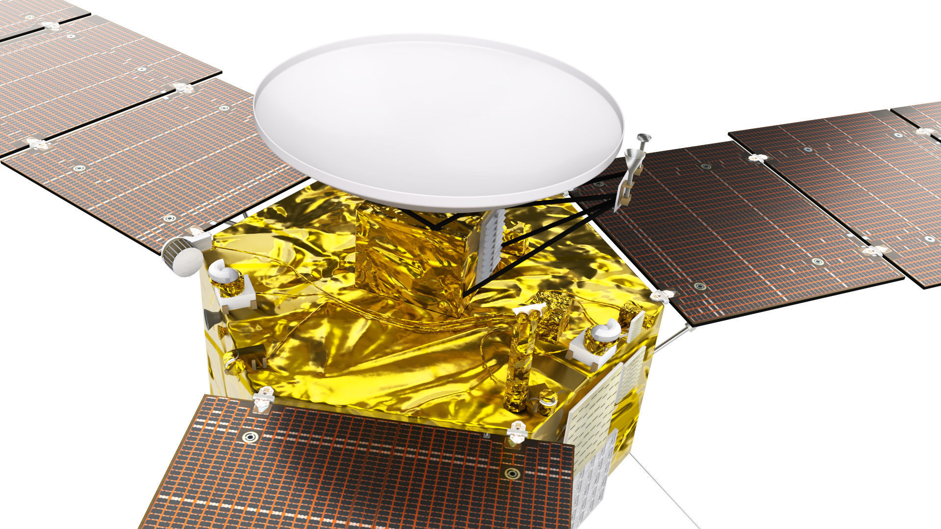 Juno spacecraft Low-poly 3D model_5