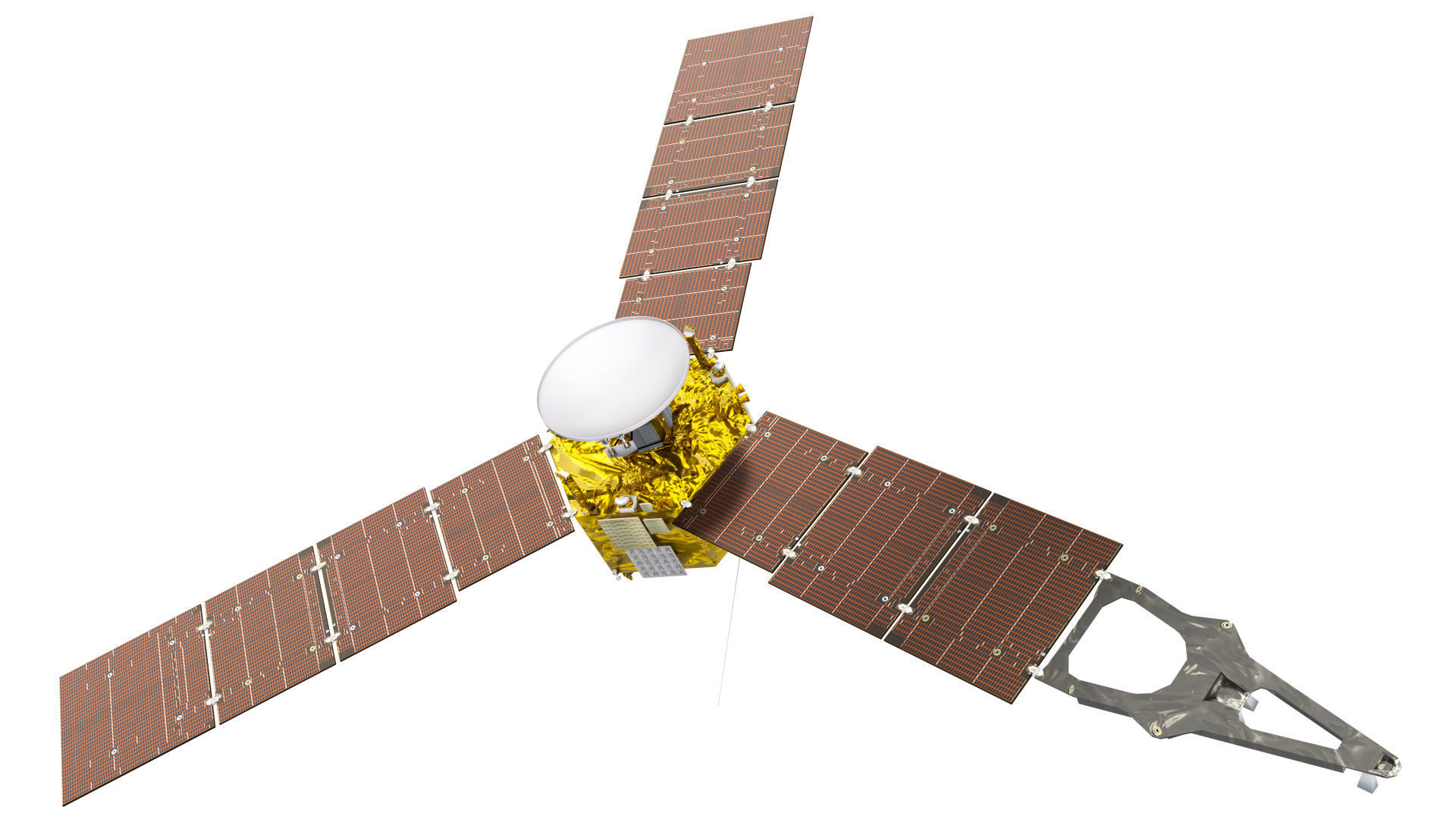 Juno spacecraft Low-poly 3D model_2