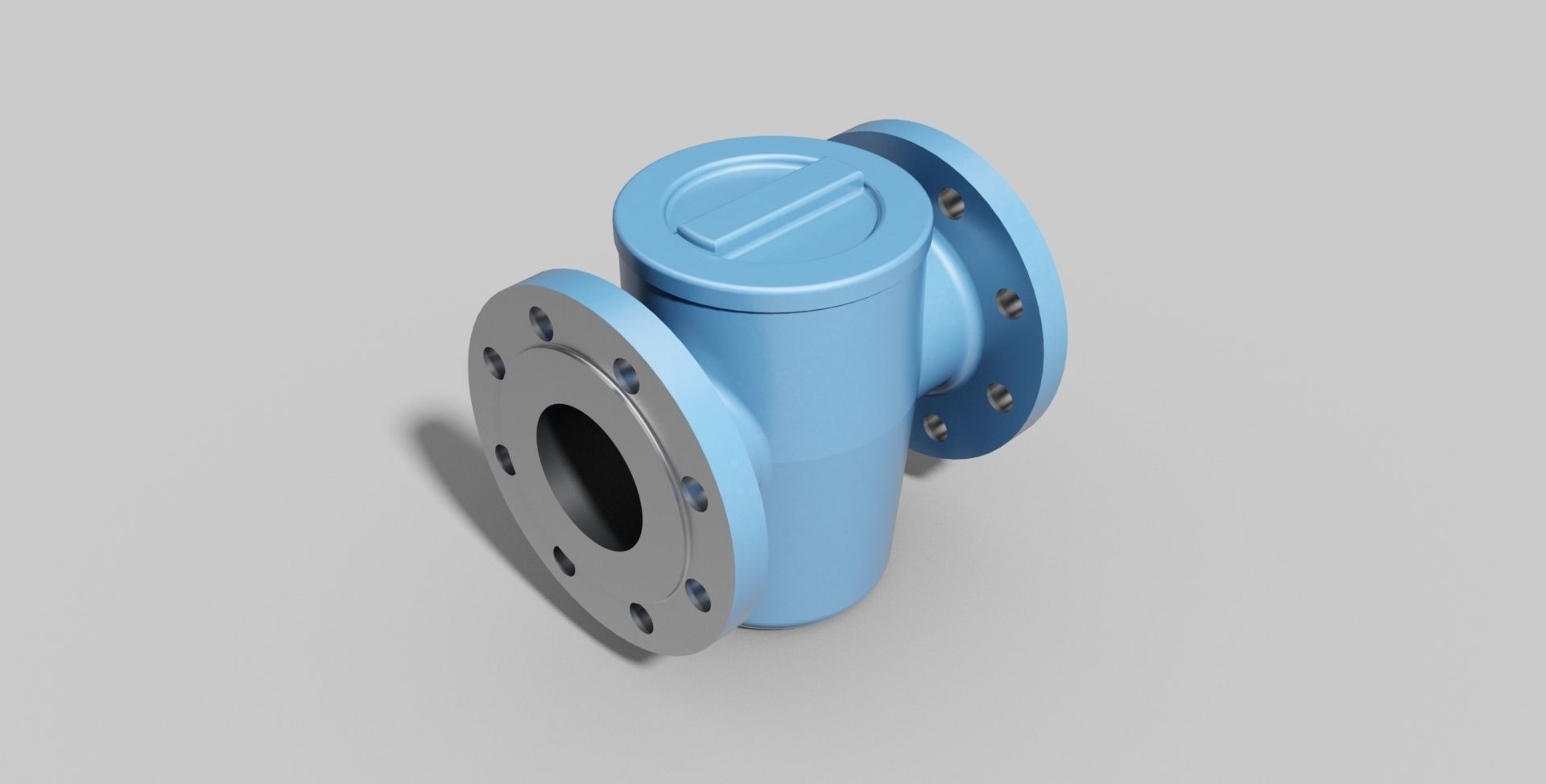 DN80 PN16 - Basket filter - Autodesk Inventor 3D model_1
