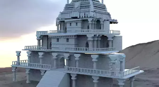 Greek Temple Alternate version 3D model