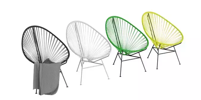 Acapulco outdoor chair BLENDER 3D Model Cycles 3D model