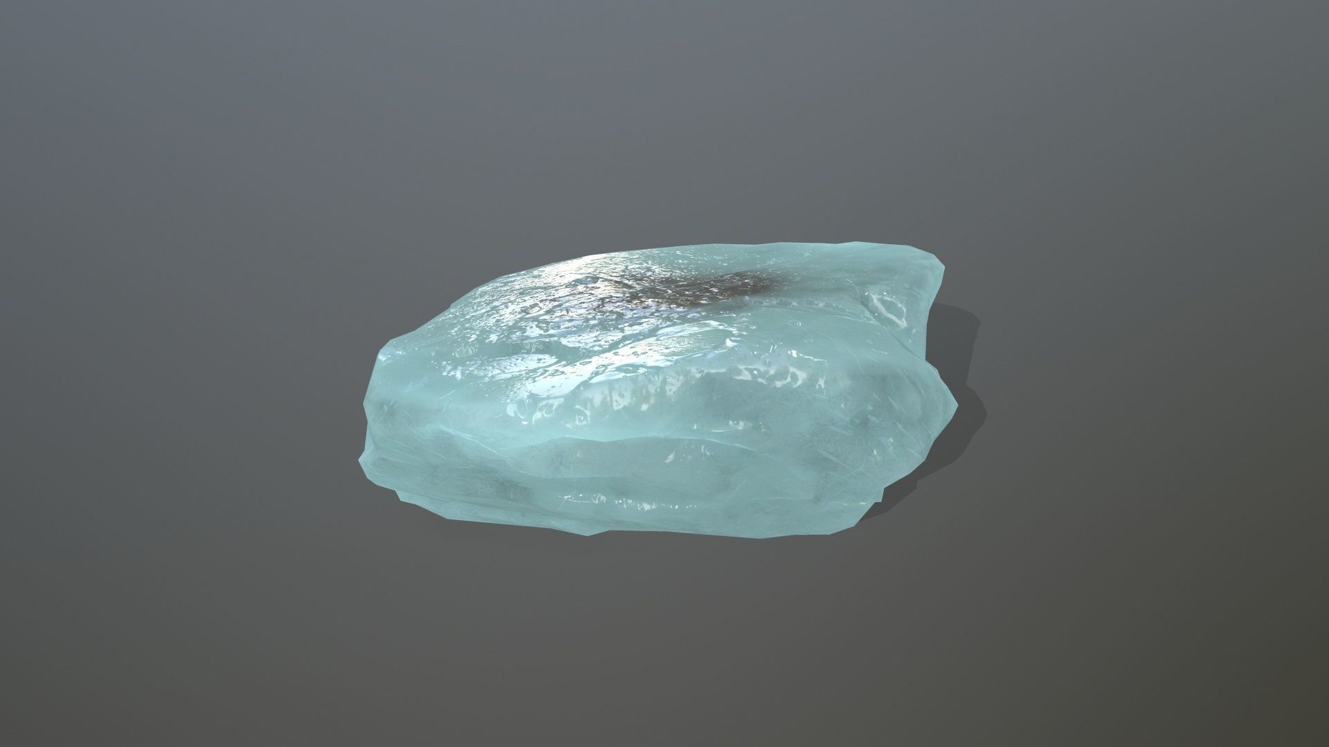 Ice Set aquamarine crystal Low-poly 3D model_4