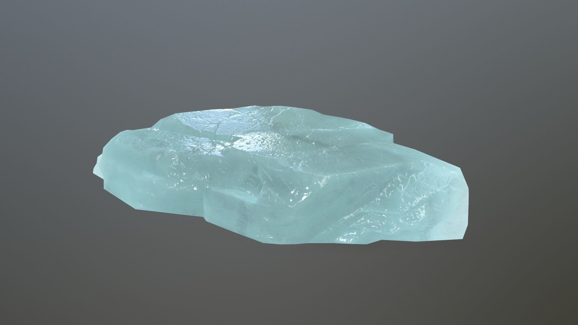 Ice Set aquamarine crystal Low-poly 3D model_14