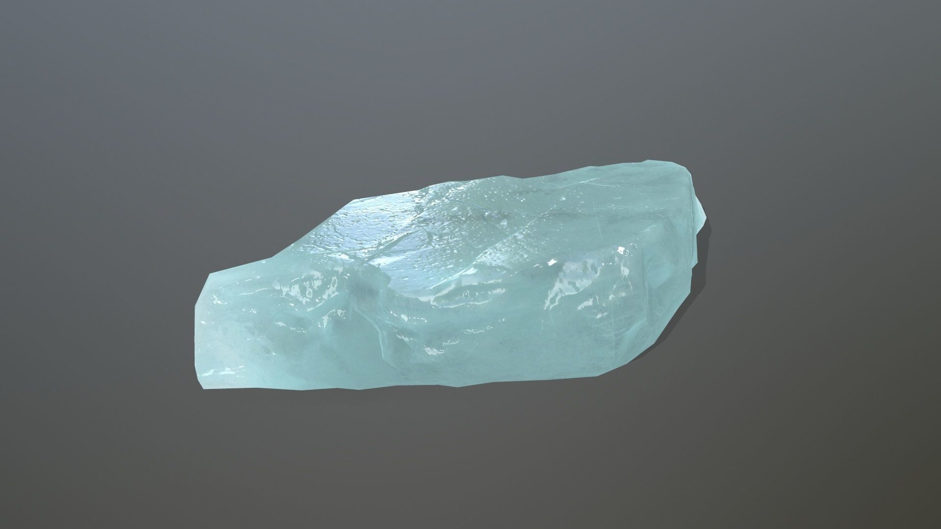 Ice Set aquamarine crystal Low-poly 3D model_16
